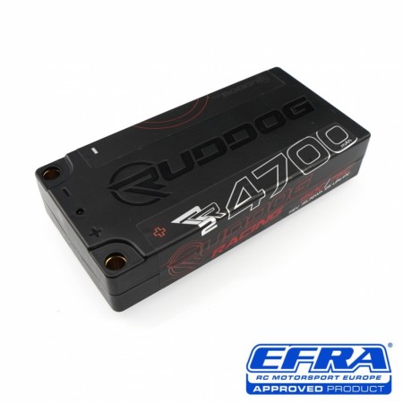 RUDDOG Racing RR2 4700mAh 150C/75C 7.6V 18.5mm-LCG Short Stick Pack LiPo-HV Battery