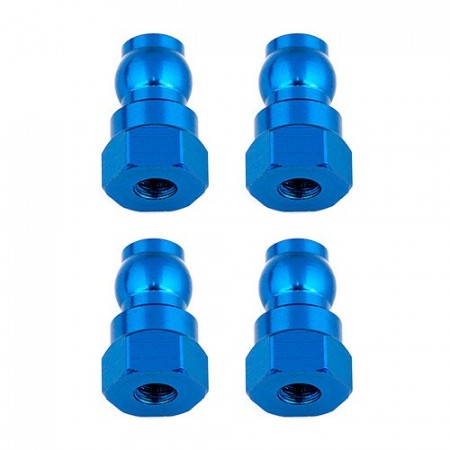 Shock Bushings, 12 mm, blue aluminum
