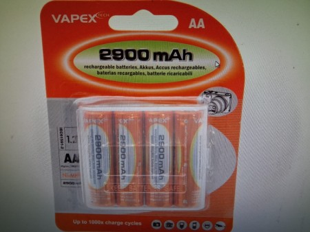Oppladbare AA 2900mAh 4pk