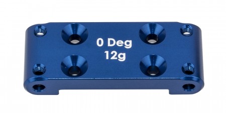 RC10B6.4 FT Front Bulkhead, 0 deg., blue aluminum